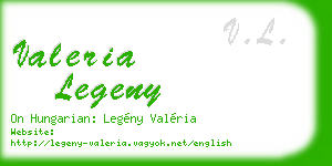 valeria legeny business card