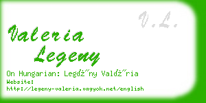 valeria legeny business card